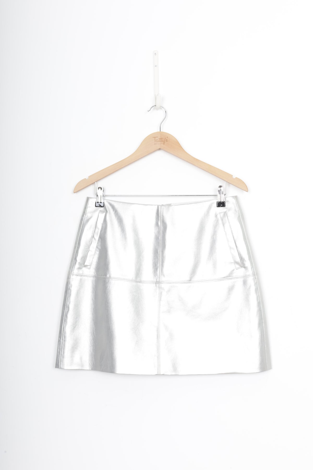 Tuesday Womens Metallic Mini Skirt Size 10