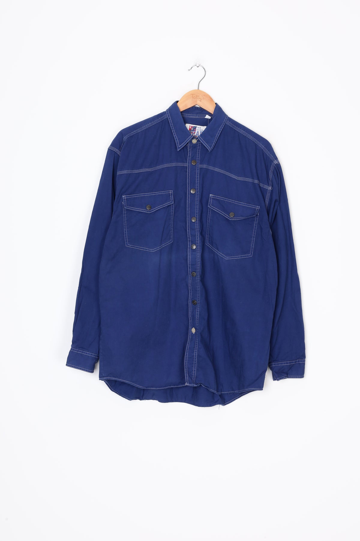 Esquire Fashion wear - Vintage Mens Blue Shirt Size L
