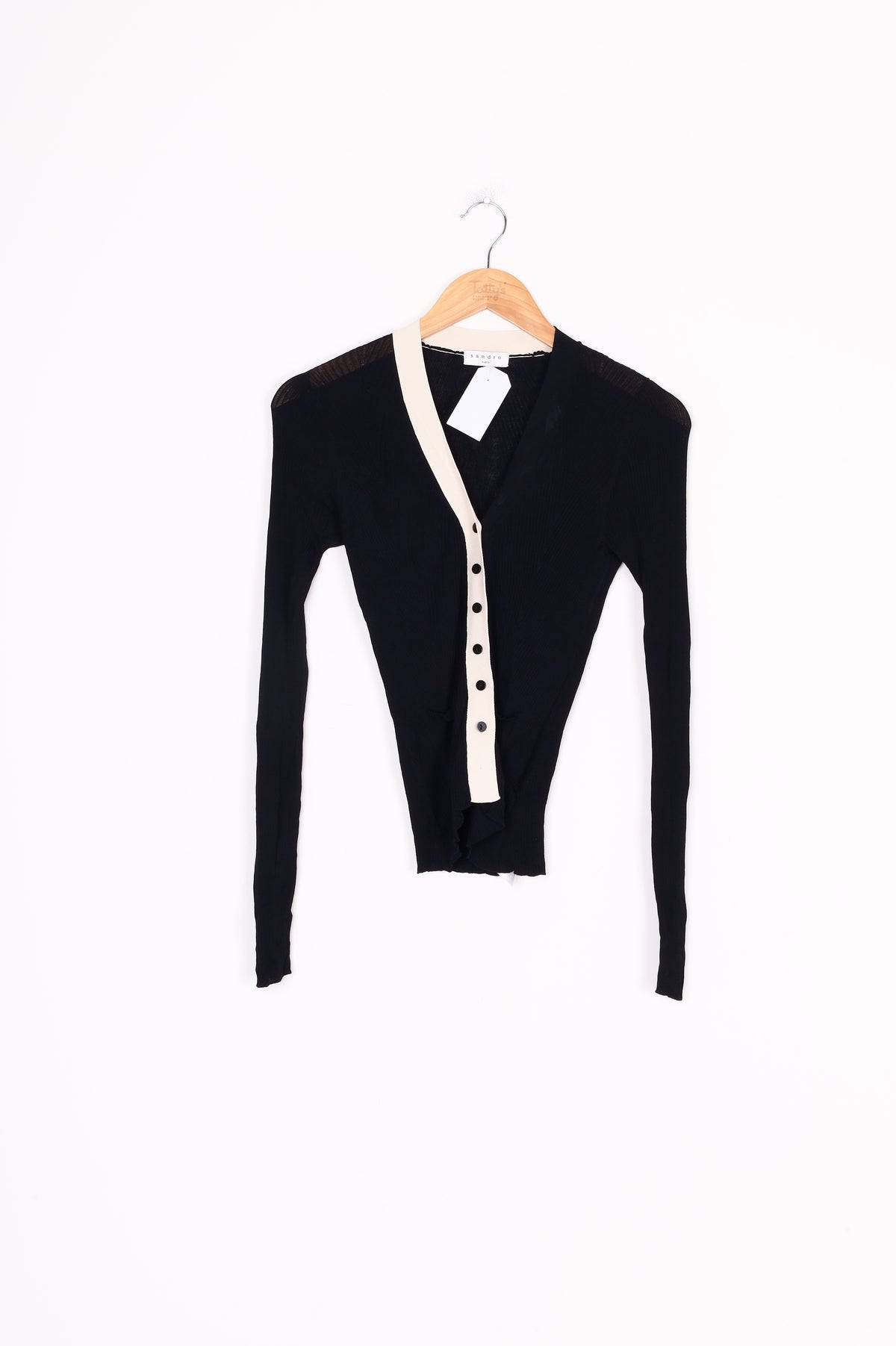 Sandro Womens Black Cardigan Size S