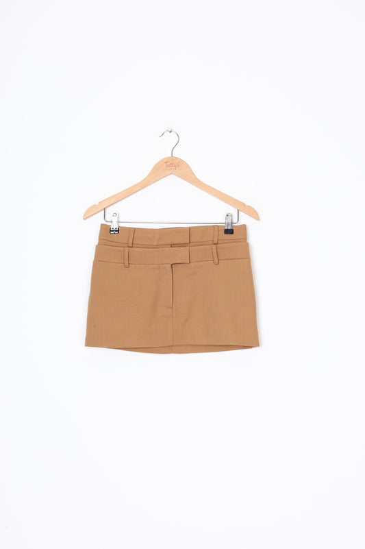 Aya Muse Womens Brown Mini Skirt Size S