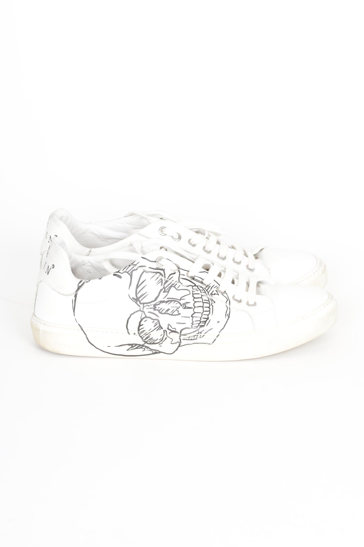 Philipp Plein Mens White Shoes Size EU 42