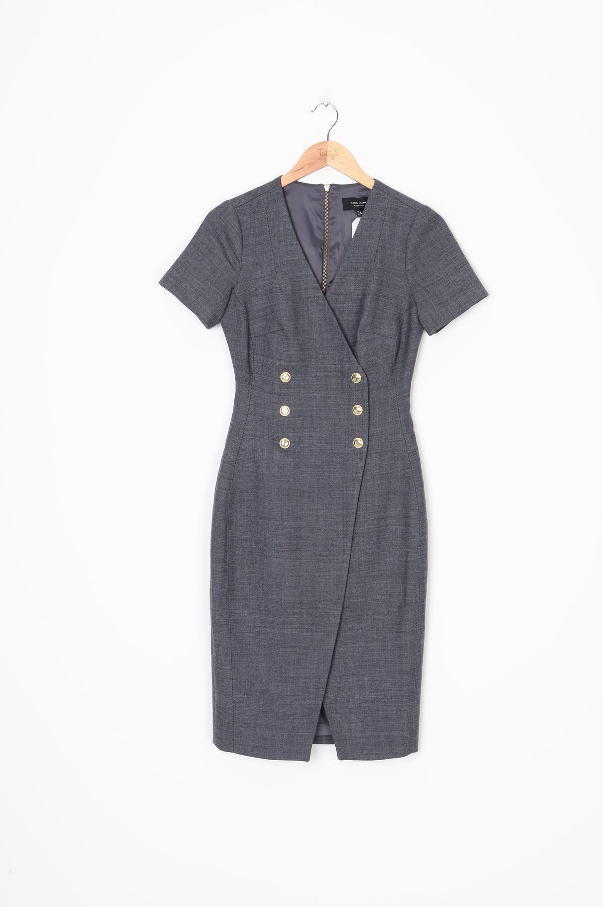 Karen millen Black label Womens Grey Dress Size 8