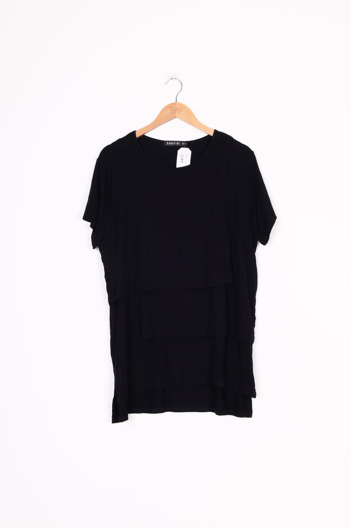 Sabatini Womens Black Top Size XL