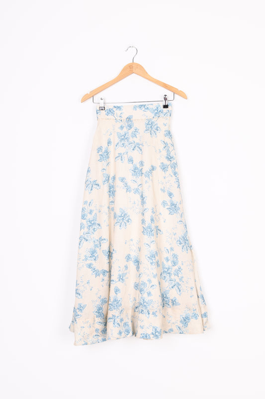 Agua by Agua Bendita Womens Cream Maxi Skirt Size XS