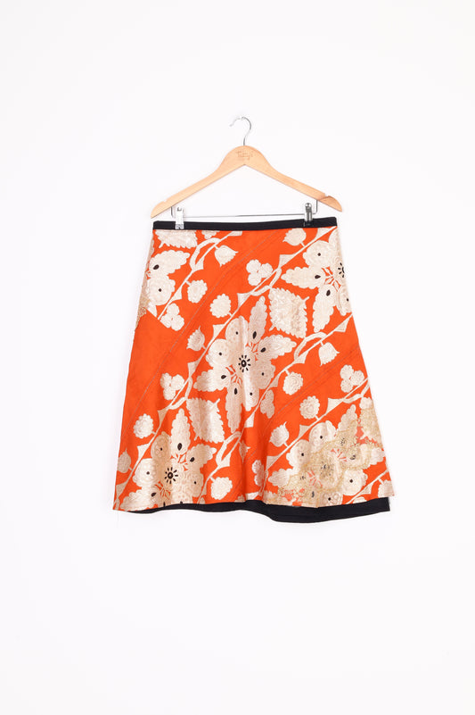 Imogen omsk Womens Orange Skirt Size 2