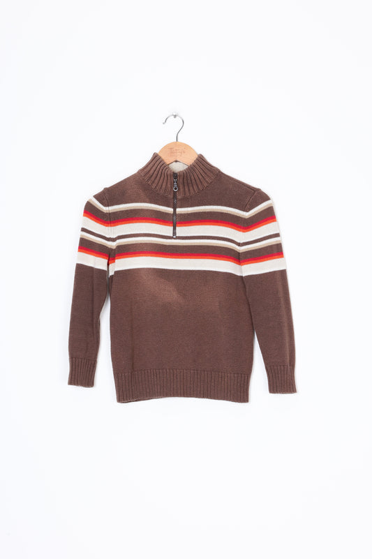 Canyon River Blues - Vintage Kids Brown Jumper Size S