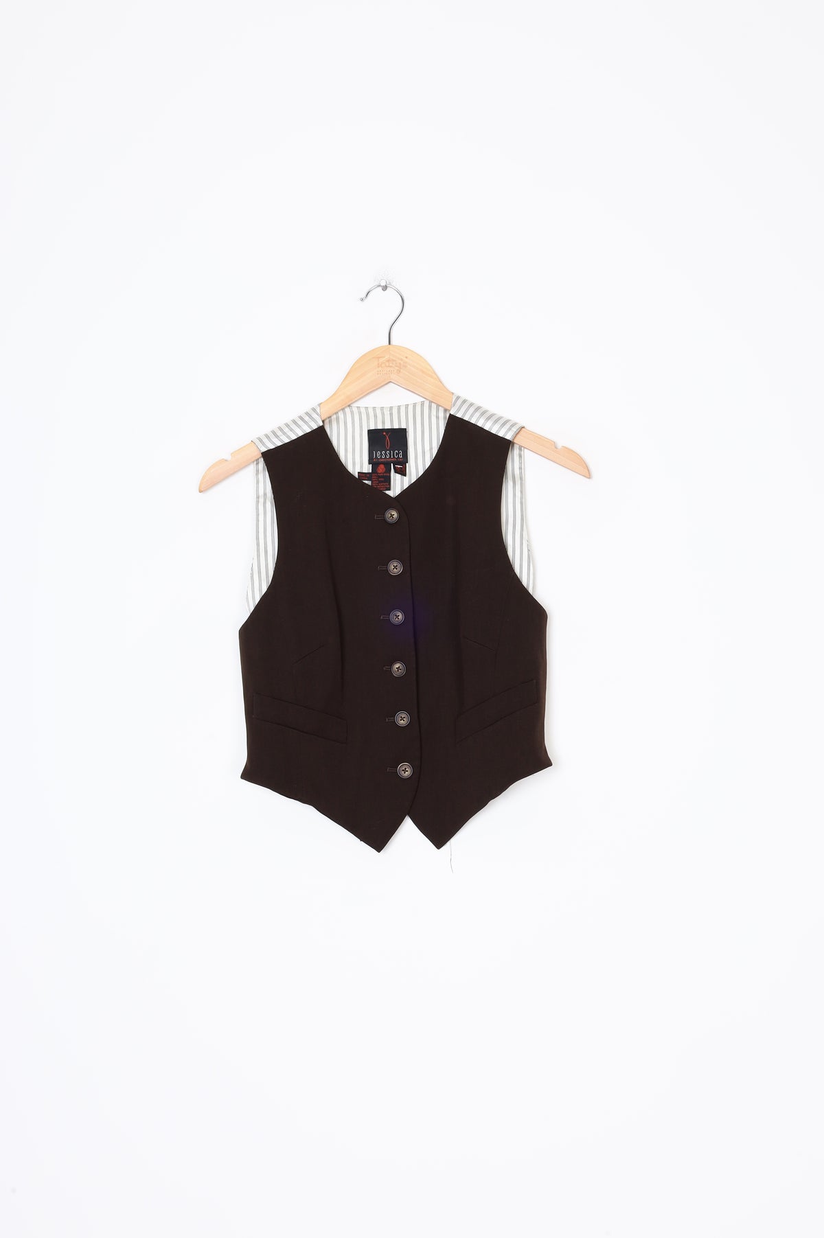 Jessica by Christopher Lai - vintage Womens Brown Waistcoat Size 6