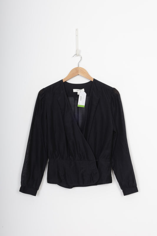 Juliette Hogan Womens Black Blouse Size 8