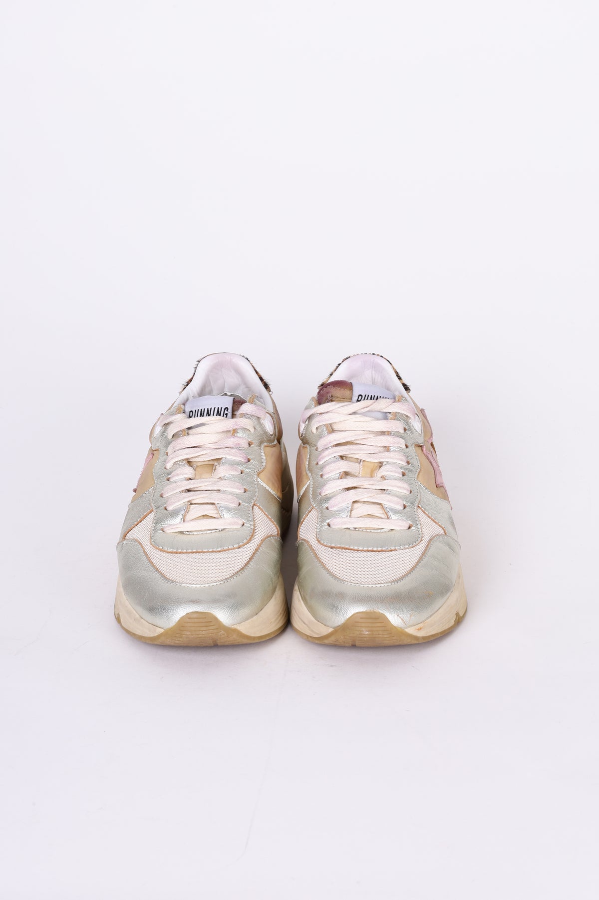Golden Goose Running Womens Beige Sneakers Size EU 38