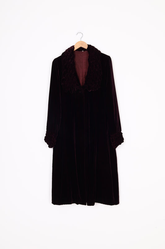 No label - Vintage Womens Purple Coat Size M
