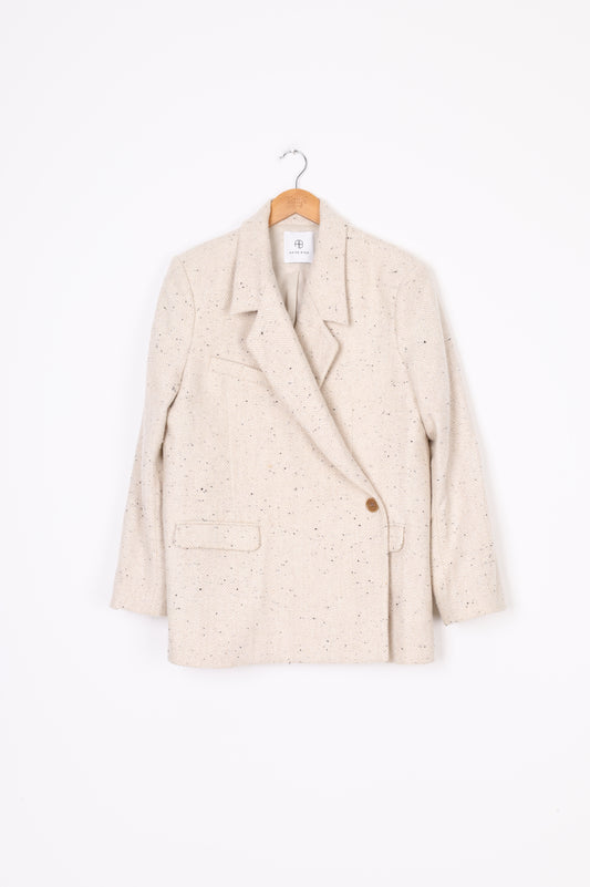 Anine Bing Womens Cream Blazer Size M