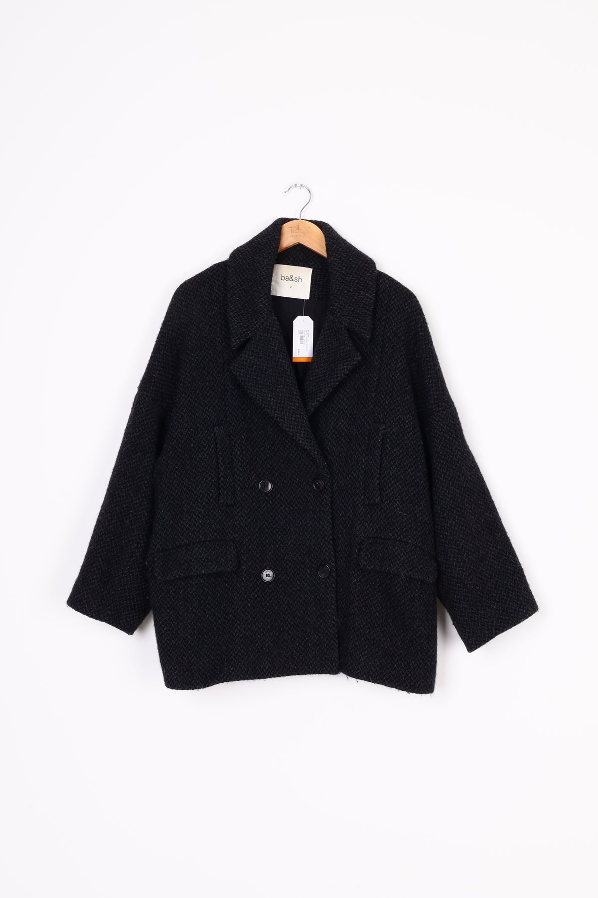 Ba&sh Womens Black Coat Size 2