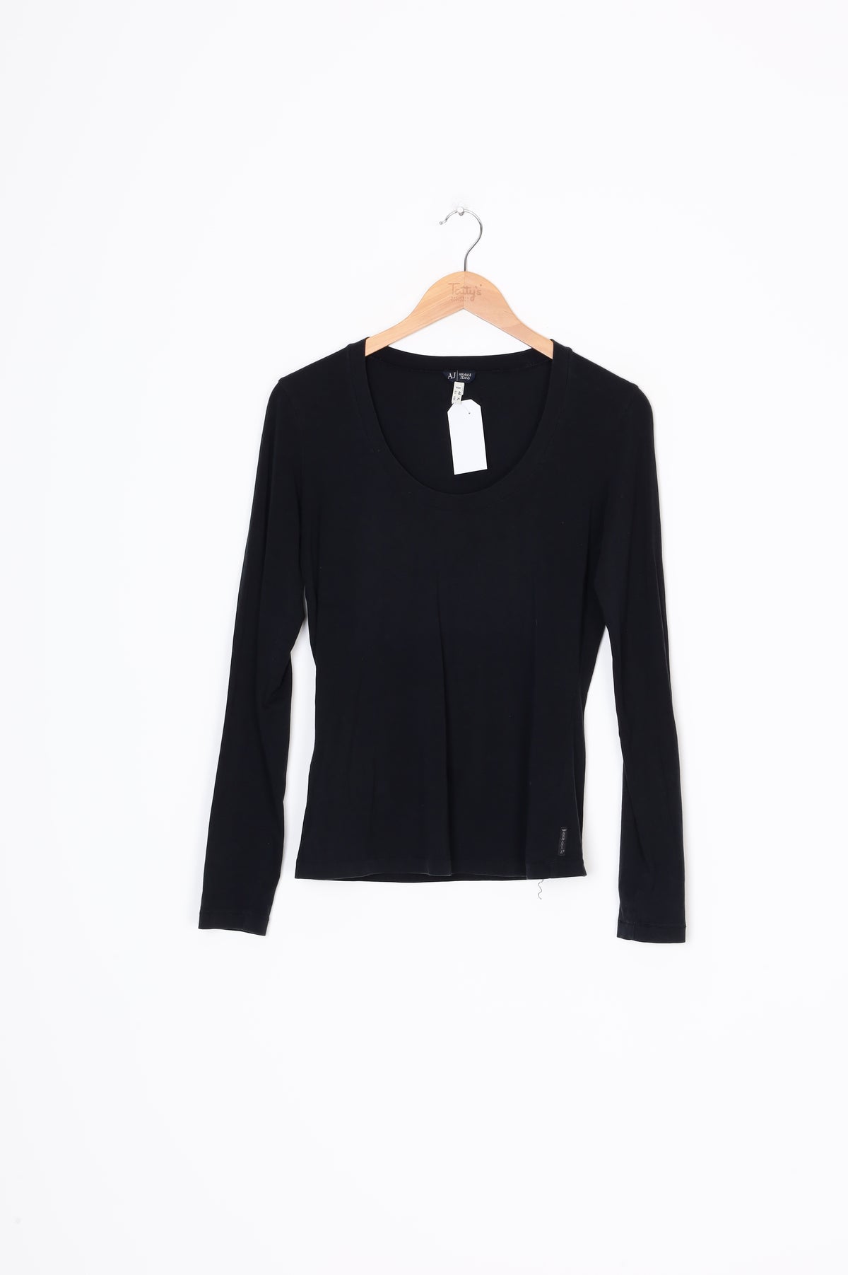 Armani Jeans Womens Black T-shirt Size EU 46