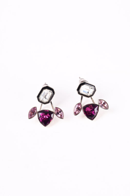 Swarovski Womens Metallic Earrings Size O/S