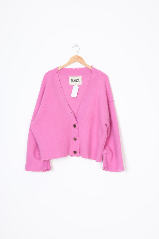 Blanca Womens Pink Cardigan Size XS