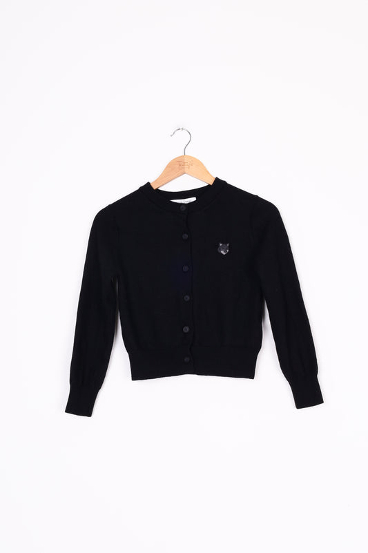 Maison Kitsune Womens Black Cardigan Size M