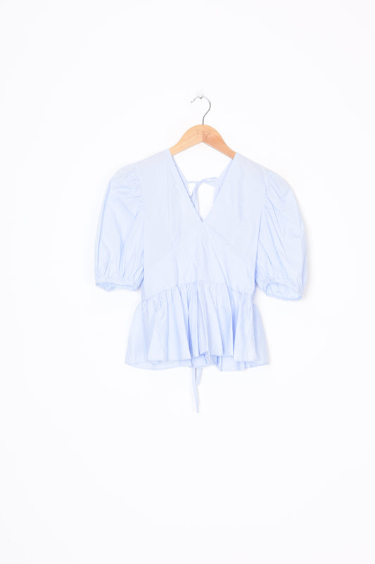 a.street Womens Blue Top Size S