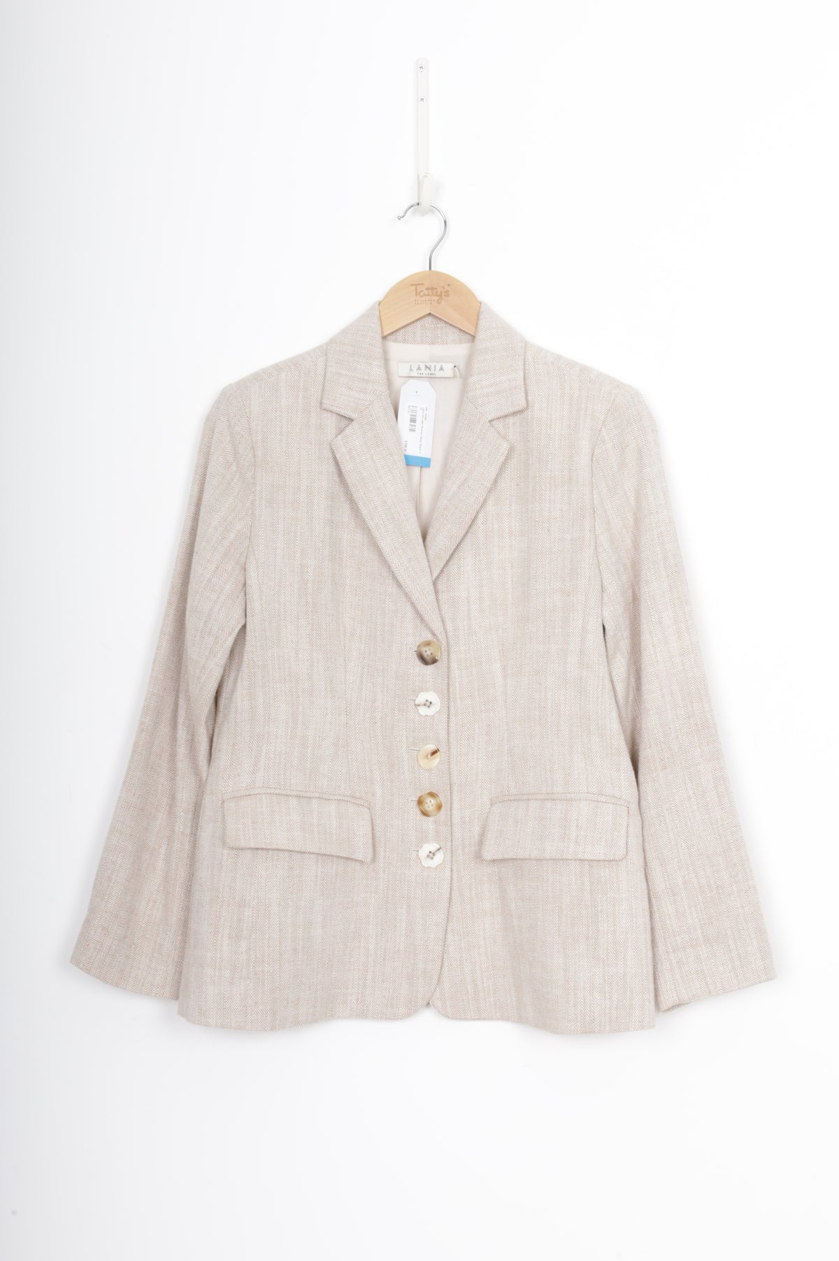 Lania the Label Womens Beige Blazer Size 10