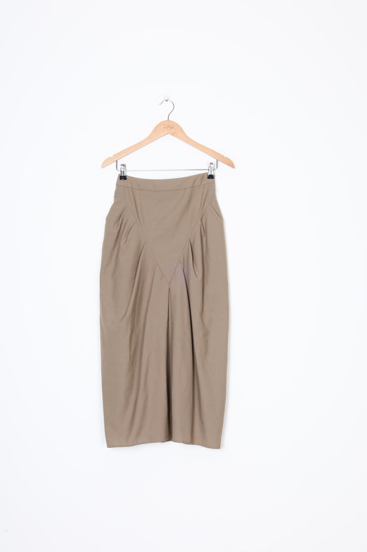 Leonora Yang Womens Khaki Skirt Size S