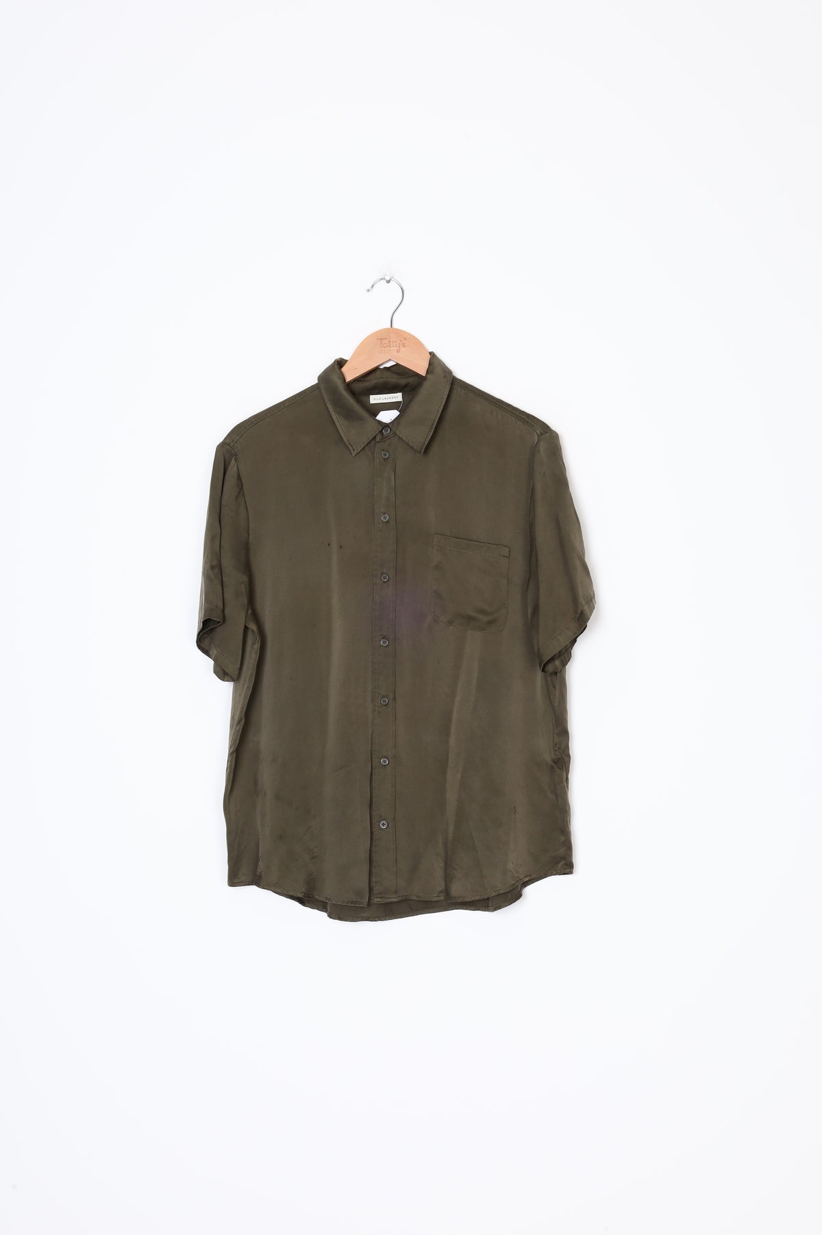 Silk Laundry Womens Green Shirt Size S