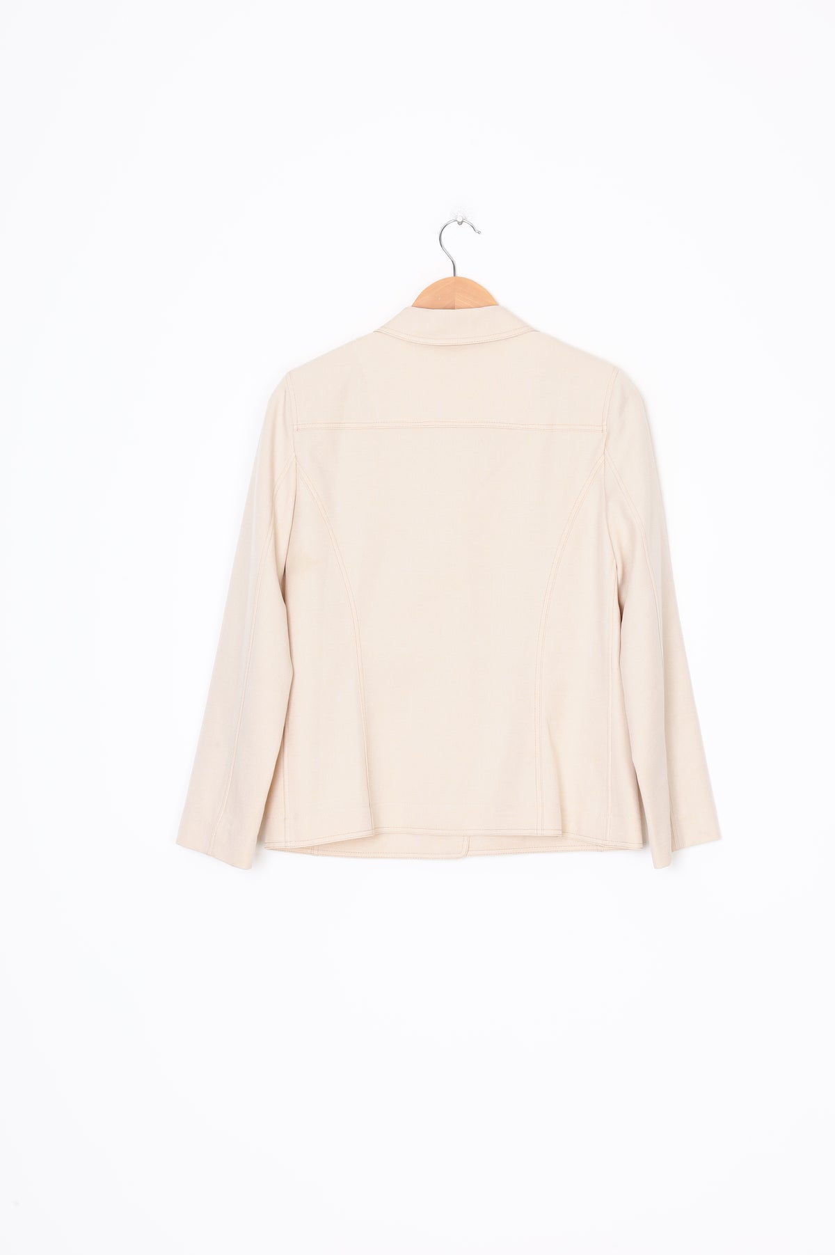 aigrette Womens Beige Jacket Size M