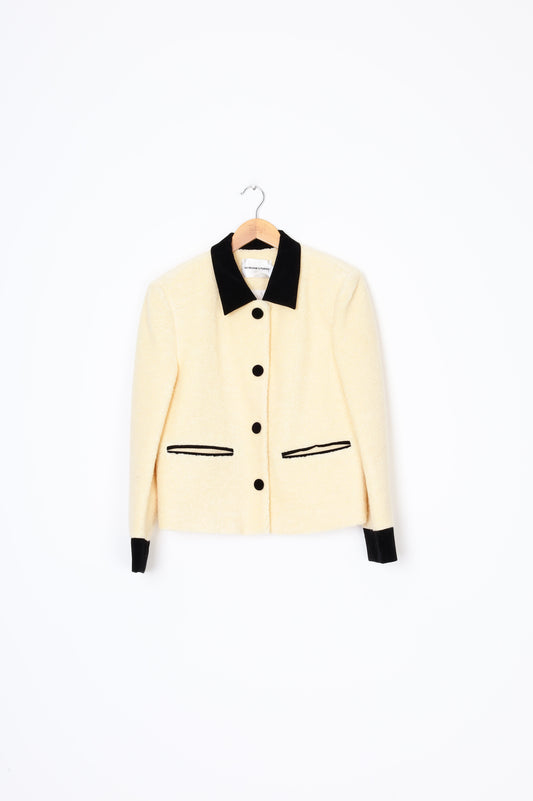 vcruan studio Womens Yellow Blazer Size S