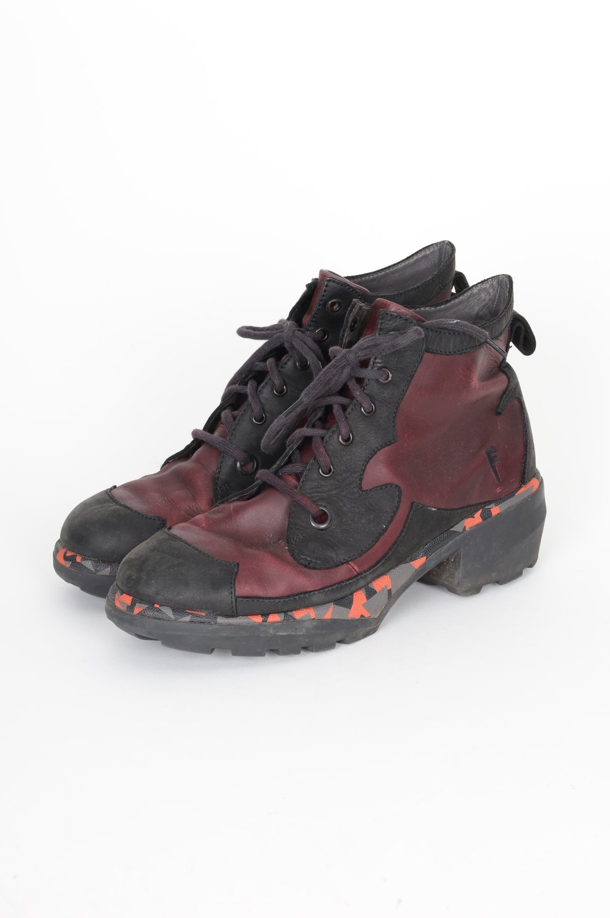 John Fluevog Mens Purple Boots  Size EU 45