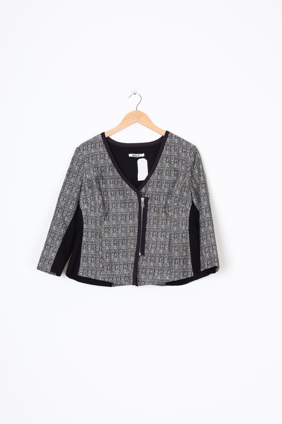 DKNYC Womens Black Jacket Size 8