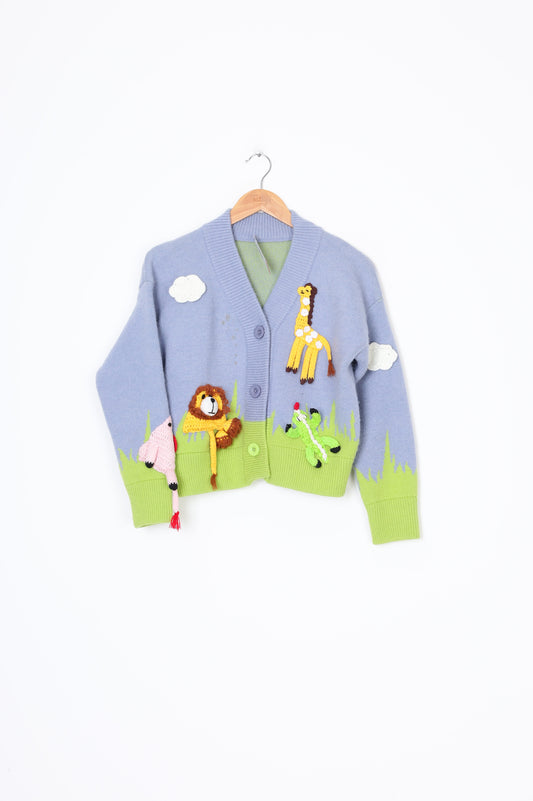 No Label Womens Blue Cardigan Size S