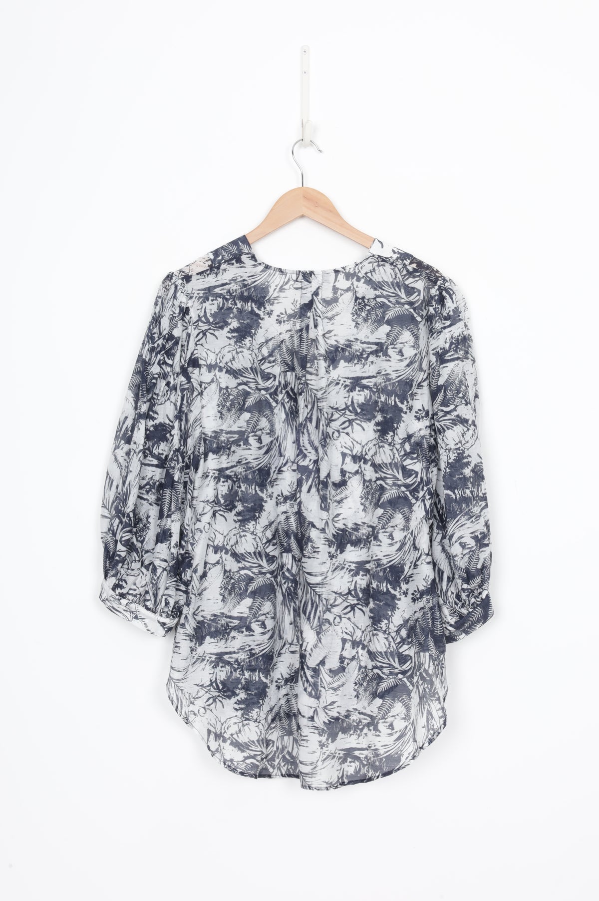Mela Purdie Womens White Blouse Size 14