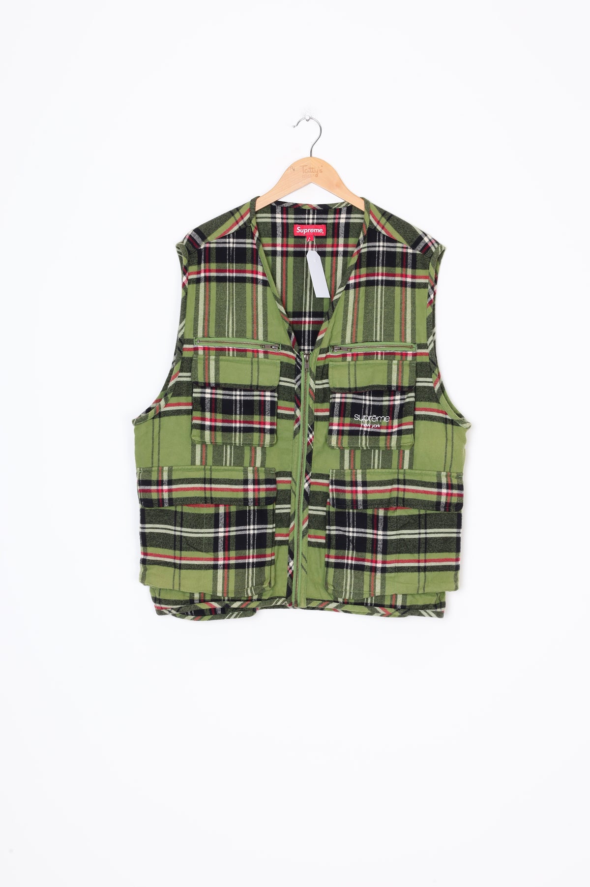 Supreme Mens Green Vest Size L