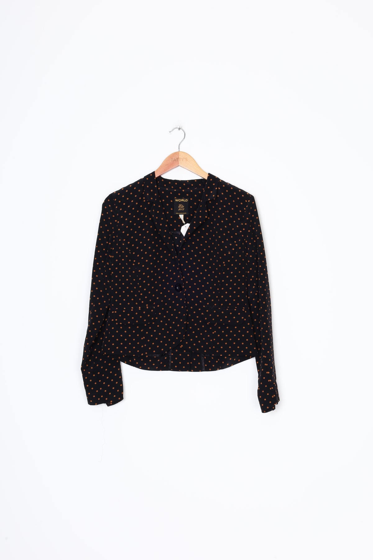 World Womens Black Blazer Size S
