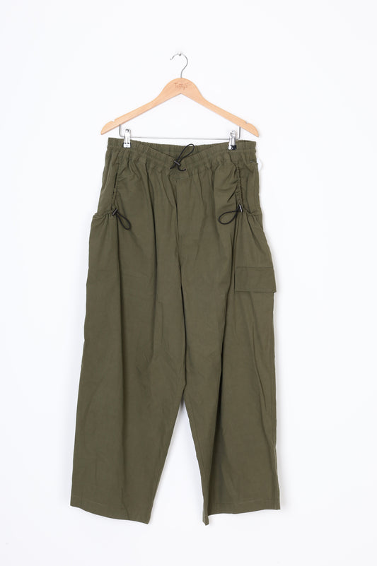 Bassike Womens Green Pants Size 4