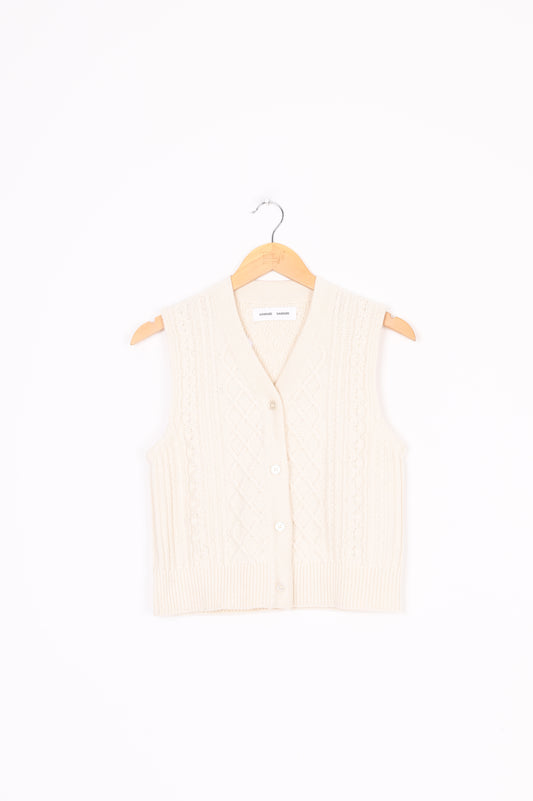 Samsoe Samsoe Womens Cream Vest Size XS