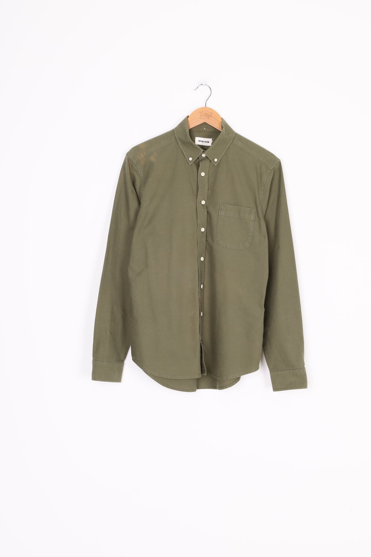 Taylor Stitch Mens Green Shirt Size 40