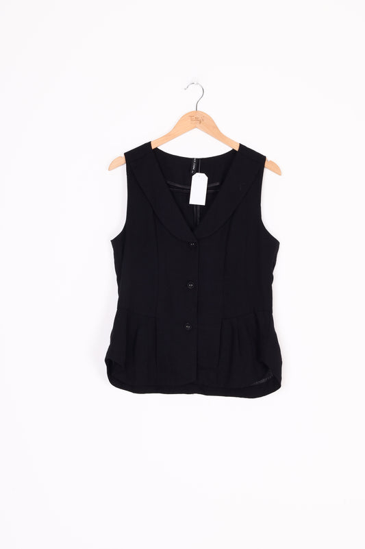 Black Stone Womens Black Top Size 10