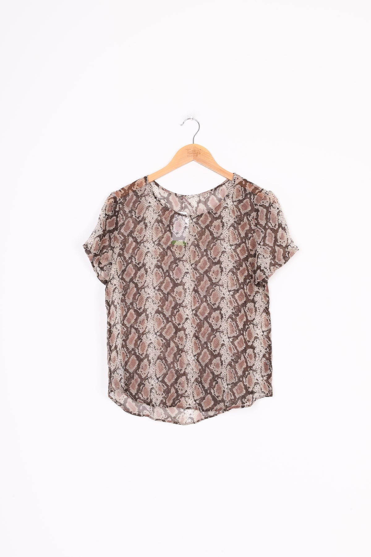 Helen Cherry Womens Brown Top Size S