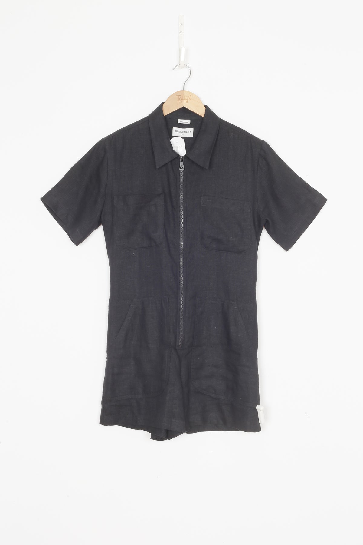 Rivet . Utility Womens Black Playsuit Size XS