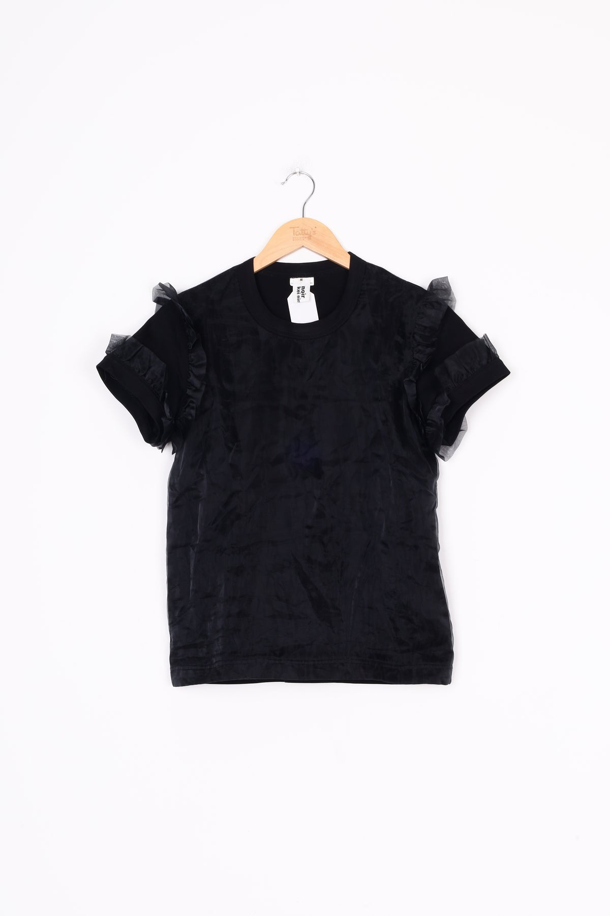 Noir Kei Ninomiya Womens Black T-shirt Size M