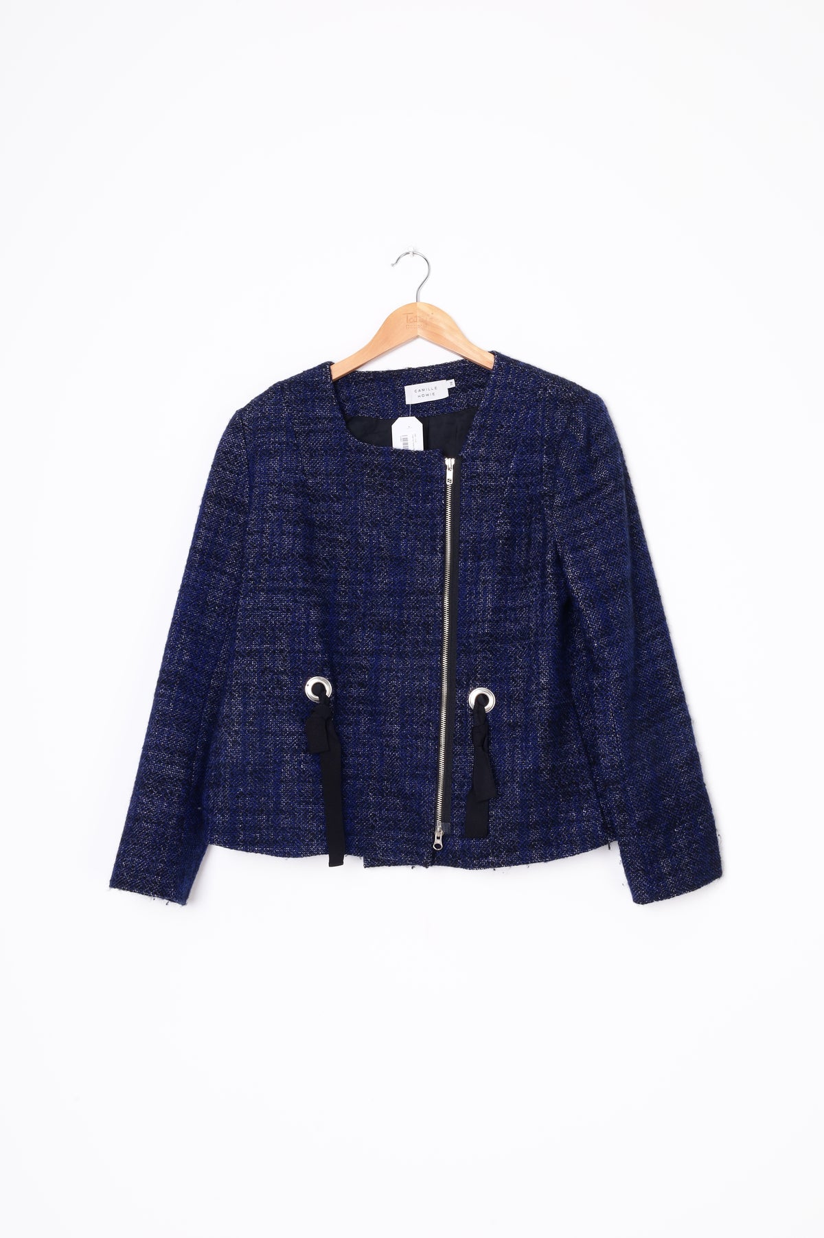 Camille Howie Womens Blue Jacket Size 14