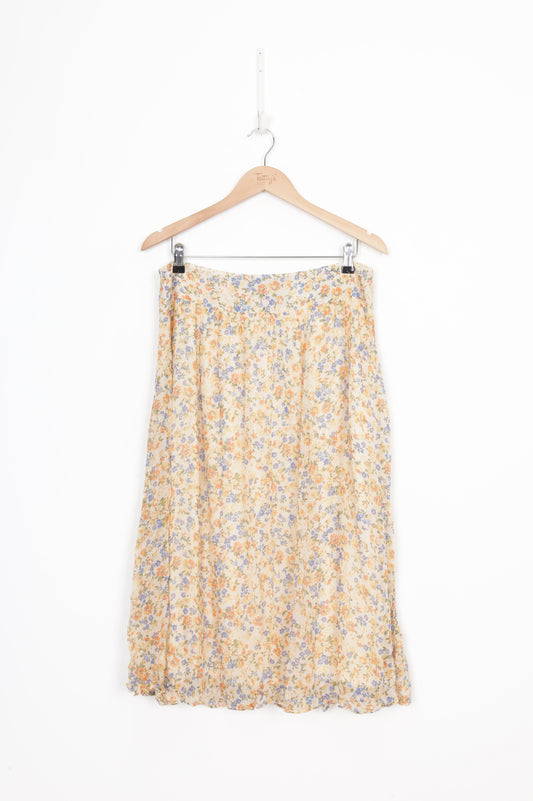 Sezane Womens Cream Skirt Size 44