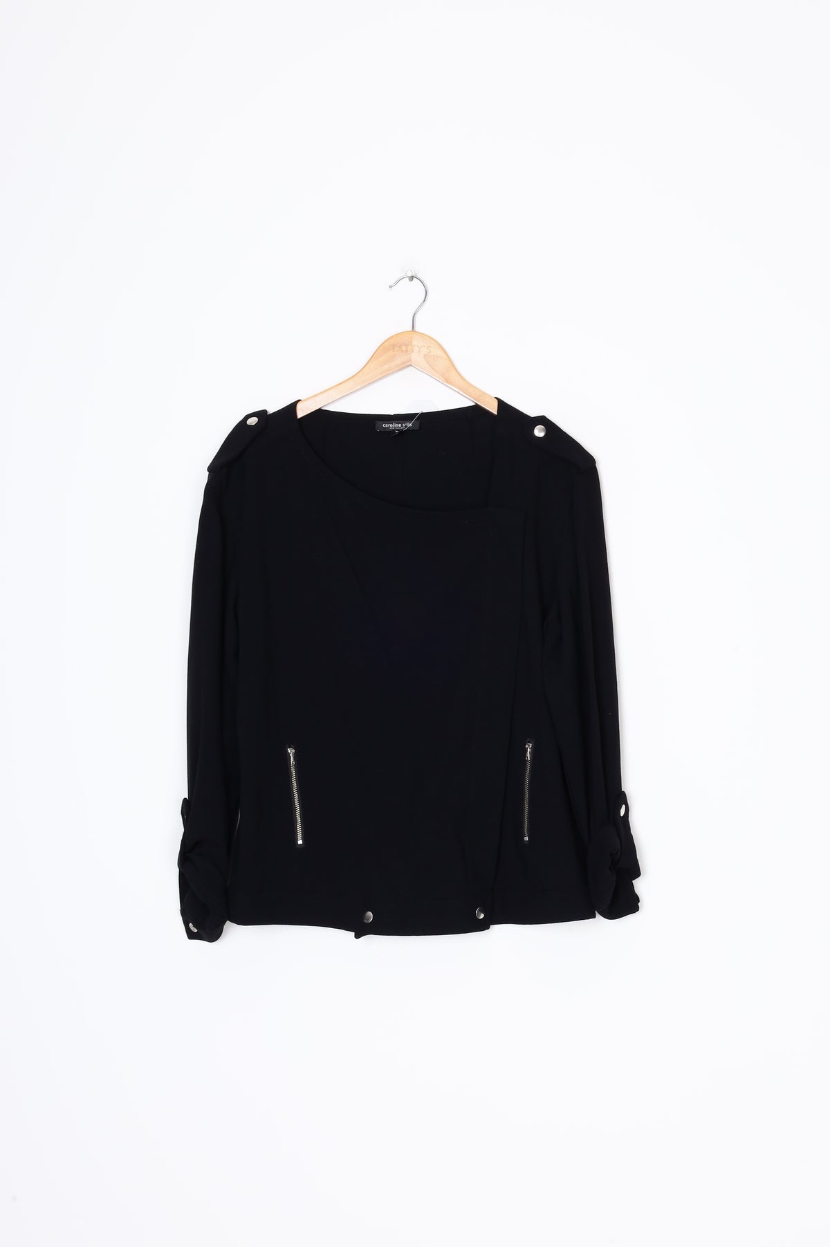 Caroline Sills Womens Black Jacket Size 12