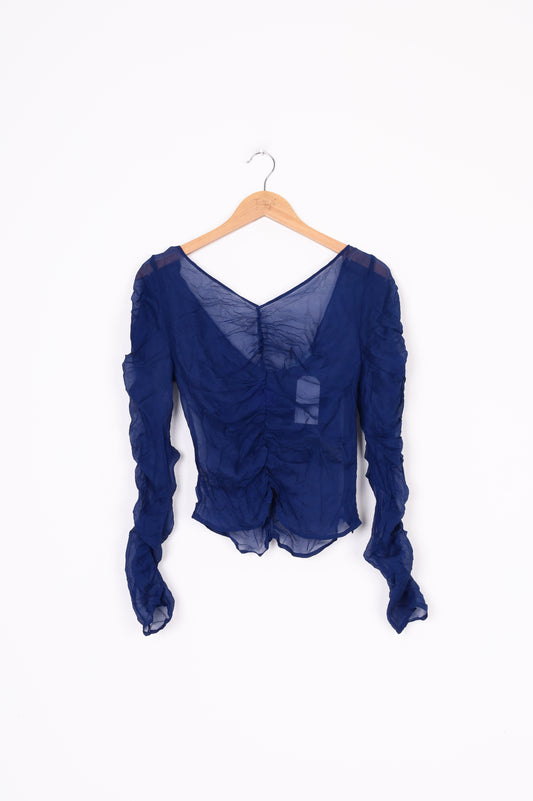 Kate Sylvester Womens Blue Top Size 8