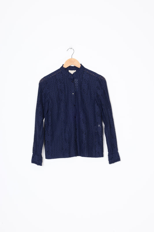 Sezane Womens Blue Shirt Size 34