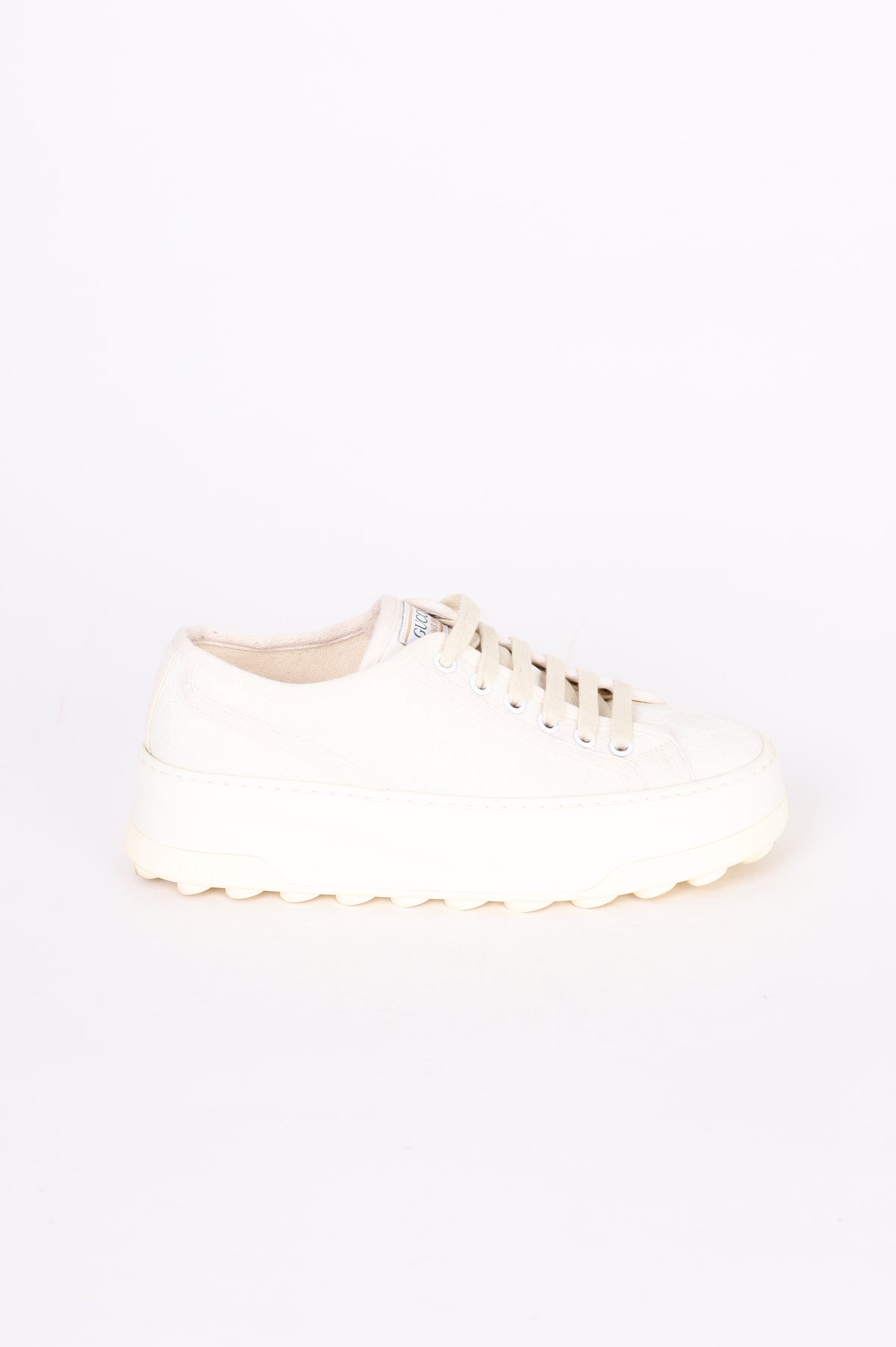 Gucci Womens Cream Sneakers Size EU 36