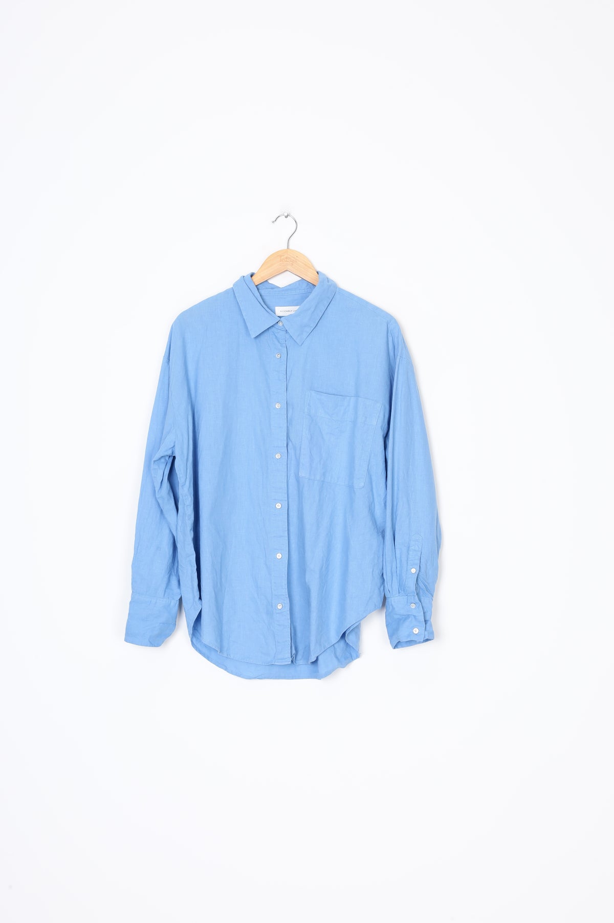 Assembly Label Womens Blue Shirt Size 12