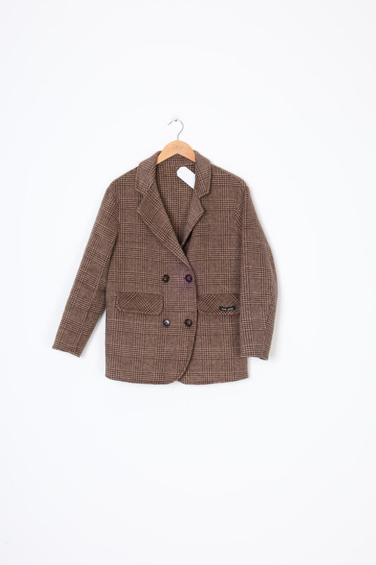 No Label Womens Brown Blazer Size XS