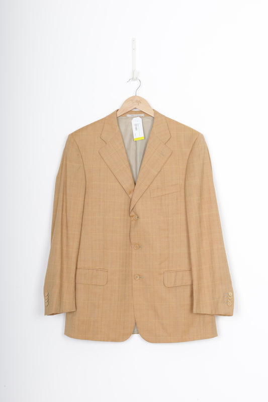 Ermenegildo Zegna Mens Brown Blazer Size 50