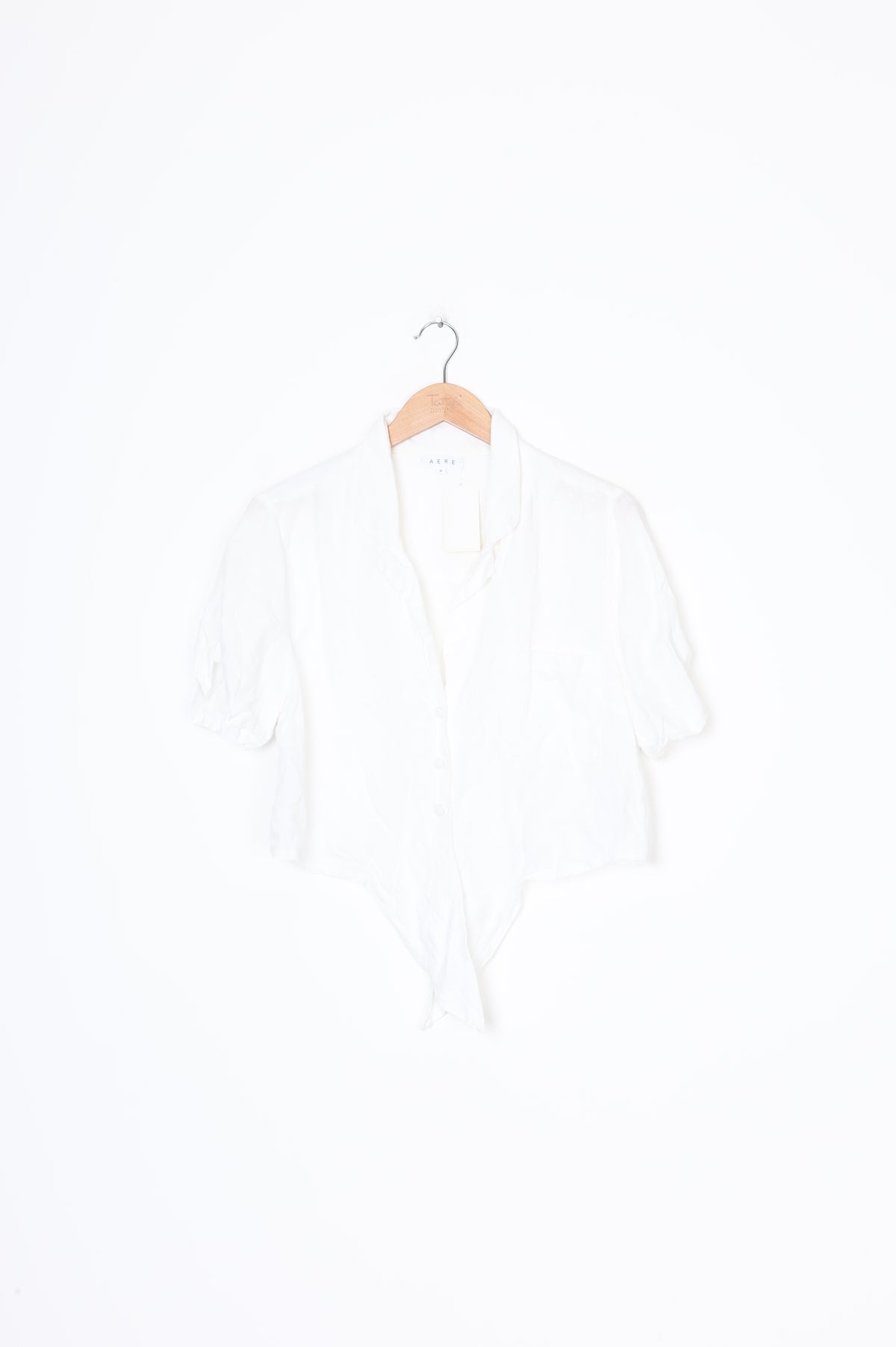 Aere Womens White Top Size 12
