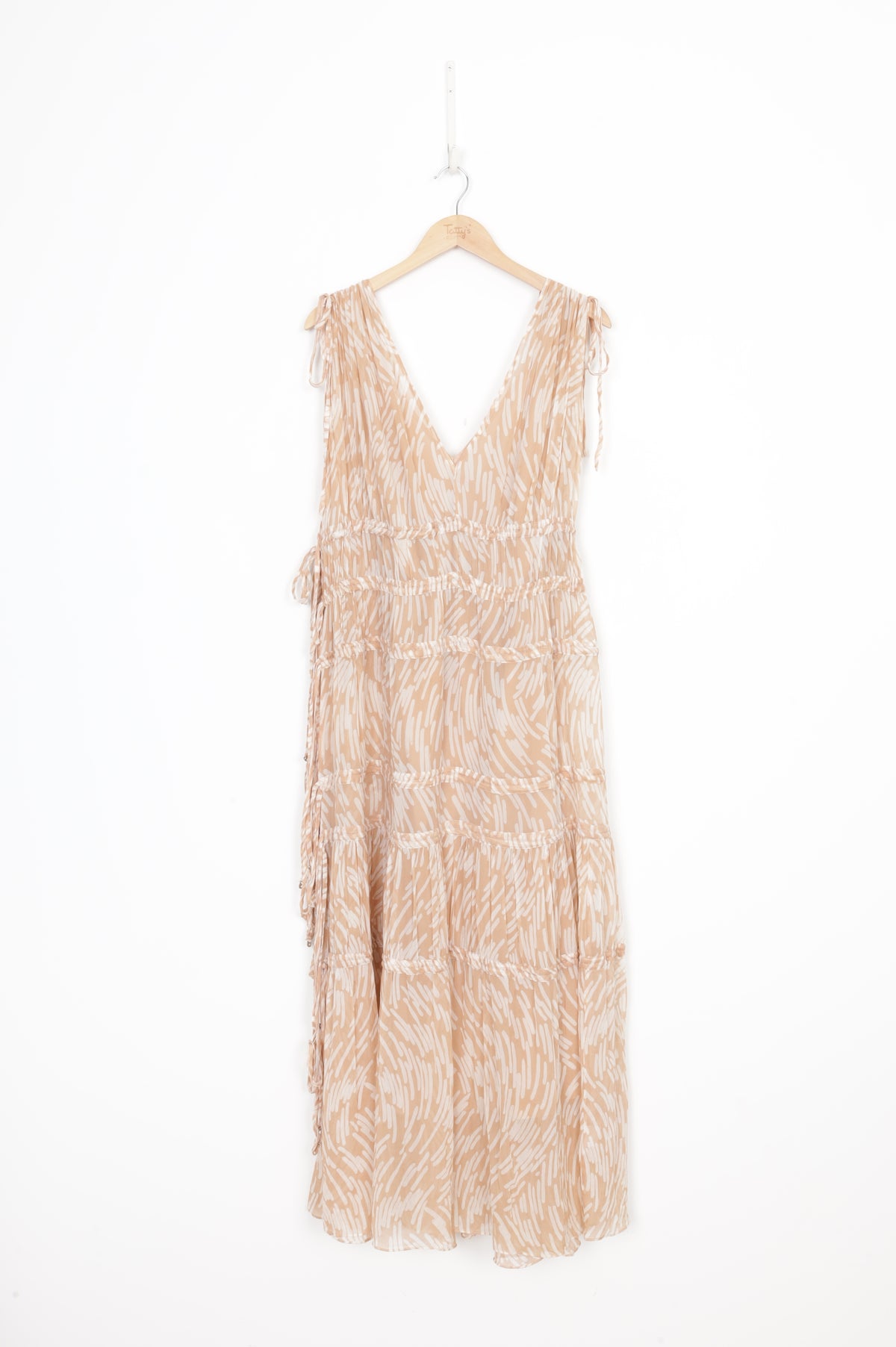 Lee Mathews Womens Beige Dress Size 3